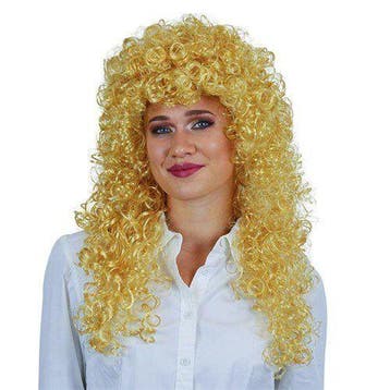 Katja pruik blond, Verzenden, Nieuw, Feestartikel