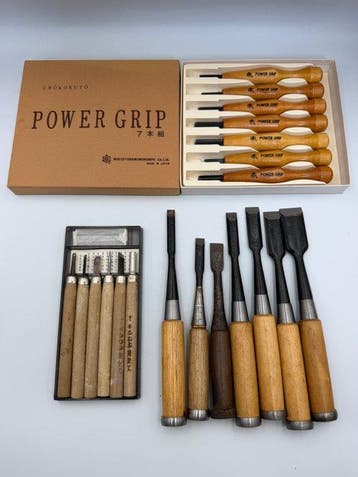 Werkgereedschap Vintage - Japanse houtsnijgereedschappen
