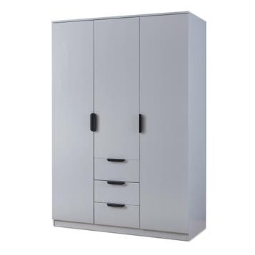 Kledingkast Eiselfing 176x120x52 cm met 4 vakken en 3 lades, Verzenden, Nieuw
