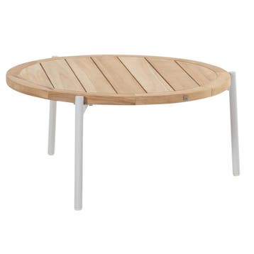 Yoga salontafel 73xH35 cm frost grey natural teak 4-Seasons, Tuin en Terras, Tuintafels, Ophalen of Verzenden, Nieuw