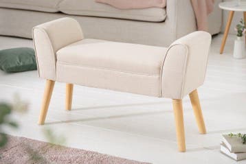 Elegante bank SCARLETT 90cm beige met armleuningen - 40407, Ophalen of Verzenden, Nieuw
