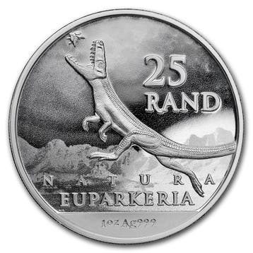Zuid-Afrika Natura Dinosaurs Euparkeria 1 oz 2019, Verzenden, Zuid-Afrika, Losse munt, Zilver