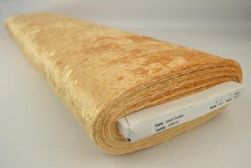 Crushed velvet – Goud – Velours de panne, Hobby en Vrije tijd, Stoffen en Lappen, Overige kleuren, 120 cm of meer, Ophalen of Verzenden