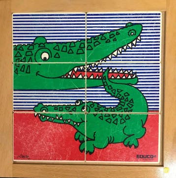 Educo puzzel krokodilmoeder met kind (omschr.), Verzenden, Nieuw
