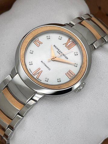 Baume & Mercier - Promesse Diamond Automatic 18K Gold/Steel, Nieuw