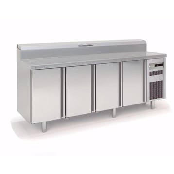 Koelwerkbank | 4 deurs | Geheel RVS | 224,5x70x85/104.3(h)cm, Verzenden, Nieuw in verpakking