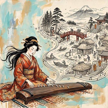 MEDSAN - Song of the Koto () - UNIQUE WORK, Antiek en Kunst