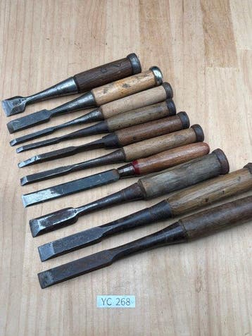 Japanse houtbewerkingsbeitelset YC269 Beitel - 0 cm