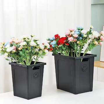 Rustieke Boerderij Bloemenemmer Zwarte Decoratieve Vaas, Huis en Inrichting, Woonaccessoires | Vazen, Verzenden, Nieuw