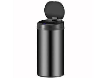 Veiling - Automatische Prullenbak - 40 Liter - Zwart - Rond, Huis en Inrichting, Woonaccessoires | Prullenbakken, Nieuw