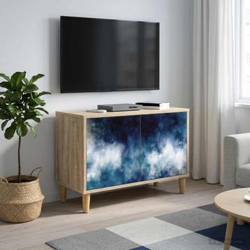 vidaXL Tv-meubel RAALTE 69 x 33 x 50 cm Sonoma Bewerkt hout, Minder dan 50 cm, Verzenden, Nieuw, Minder dan 100 cm