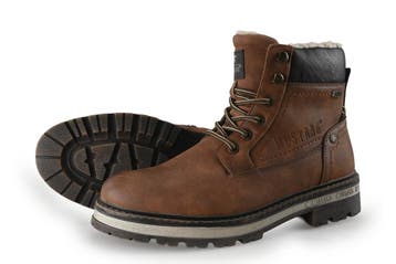 Mustang Veterboots in maat 40 Cognac, Overige kleuren, Verzenden, Boots, Mustang