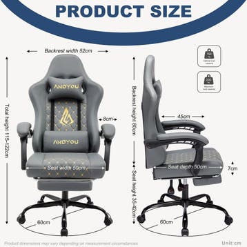 Ergonomische Bureaustoel -  Office Chair - Gamestoel - Volwa, Verzenden, Zo goed als nieuw