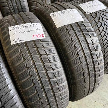 2 x Falken Eurowinter 225-65-17 Winterbanden 5,5mm, Gebruikt, 17 inch, Band(en), Personenwagen