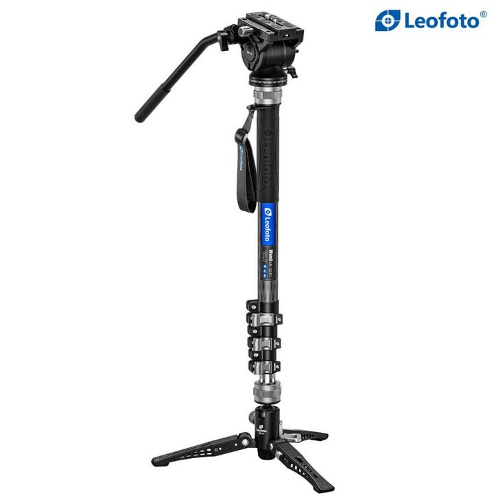 Leofoto MF-324C Carbon Statief + BV-10 Videokop + VD-04 Voet, Audio, Tv en Foto, Fotografie | Statieven en Balhoofden, 150 tot 175 cm