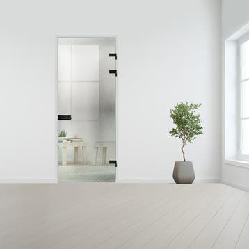 Glazen binnendeur XL voor opdek kozijn zwart beslag-Crepi ge, Ophalen of Verzenden, Nieuw