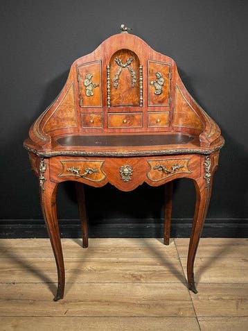 Schrijftafel - Hout, Brons, Messing, IJzer - Franse