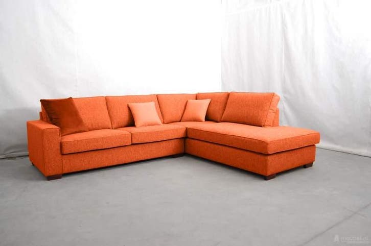 Hoekbank Frederiksoord - hoekbanken - Oranje, Huis en Inrichting, Banken | Sofa's en Chaises Longues, 150 cm of meer, Nieuw, 200 tot 250 cm