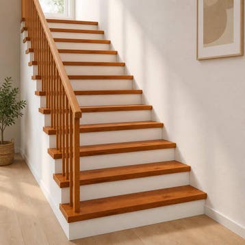 vidaXL Trap Tread 8 st 70 x 25 x 2 cm Bruin Massief, Verzenden, Nieuw
