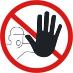 Anti - slip - vloerpictogram “verboden voor onbevoegden” -, Verzenden, Nieuw