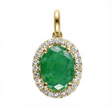 Zonder minimumprijs - Hanger - 14 karaat Geel goud - 1.91ct.