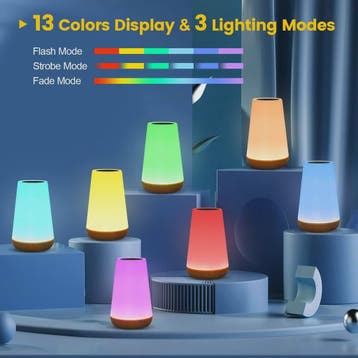 Draagbare Nachtlamp RGB Kleurrijk met Afstandsbediening & To, Huis en Inrichting, Verzenden, Nieuw