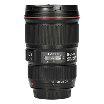 Canon EF 16-35mm f/4L IS USM met garantie, Audio, Tv en Foto, Fotografie | Lenzen en Objectieven, Ophalen of Verzenden, Gebruikt