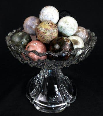 Exclusieve set van 20 edelsteenbollen (2,5 cm) in een