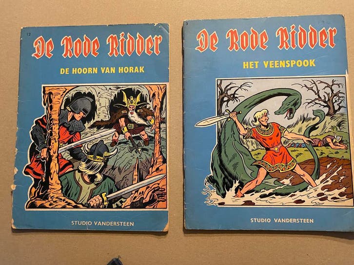 2 Albums de Rode Ridder - 2e druk en 4e druk 1962 / 1963, Verzamelen, Stripfiguren, Boek of Spel, Gebruikt, Ophalen of Verzenden