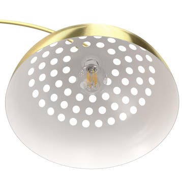 Booglamp Arcus, staal, retro-stijl, 60W - goud, Verzenden, Nieuw