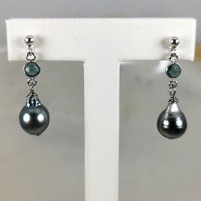 Zonder minimumprijs - Oorbellen Zilver Parel - Topaas -, Sieraden, Tassen en Uiterlijk, Oorbellen