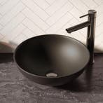 Brauer Bowl Waskom - Rond - 40 cm - Keramiek - Mat - Zwart, Ophalen of Verzenden, Nieuw