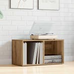 vidaXL LP Opbergbox 69,5x34x36 cm bewerkt hout artisanaal, Verzenden, Nieuw