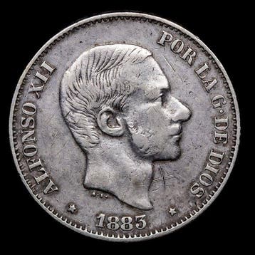 Spanje. Alfonso XII. 50 Centimos de Peso 1883 - Filipinas