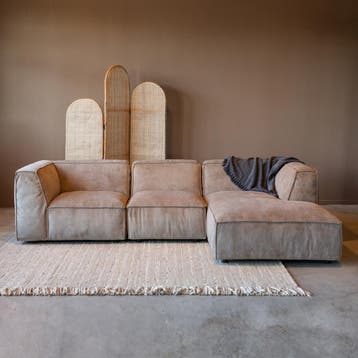 *WOONWINKEL* Hoekbank Rechts Beige, Verzenden, Nieuw
