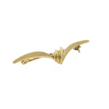 Vintage gouden fantasiebroche, Ophalen of Verzenden, Gebruikt, Goud, Goud