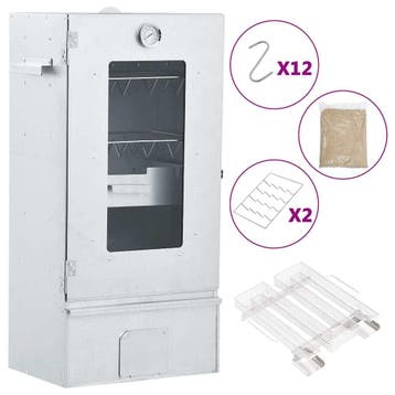 vidaXL BBQ-rookoven met koude rookgenerator gegalvaniseerd, Verzenden, Nieuw