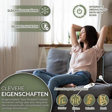Warmtekussen - Elektrisch kussen - 30x60 cm - Antraciet - Si, Verzenden, Zo goed als nieuw