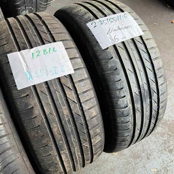 2 x Nokian 225-55-16 Zomerbanden 6mm, Gebruikt, 16 inch, Ophalen of Verzenden, Band(en)