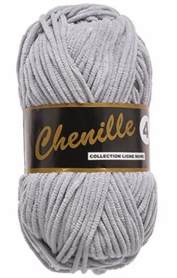 Lammy Yarns Chenille 4 - 38 Grijs - Fluweelzacht Garen, Ophalen of Verzenden, Nieuw