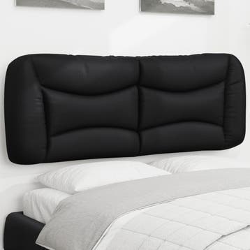 Hoofdbordkussen 140cm Zwart | Retourdeal 34% Korting, Zwart, Tweepersoons, Ophalen of Verzenden, Zo goed als nieuw