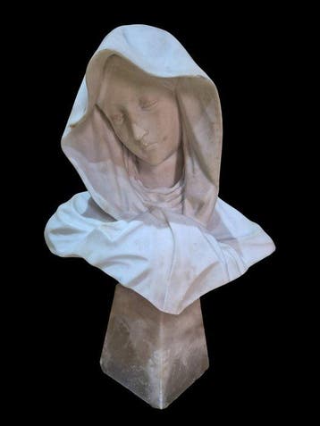 Giuseppe Gambogi (1862–1938) - Buste, Madonna with Veil - 60