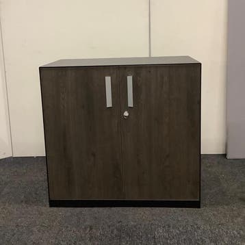 Zwart metalen draaideurkast met sleutel (hxbxd) 86x93x45 cm,, Huis en Inrichting, Ophalen of Verzenden, Gebruikt
