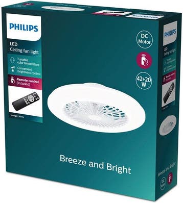 Philips Amigo Ventilator - Energiezuinige LED verlichting -, Ophalen of Verzenden, Nieuw