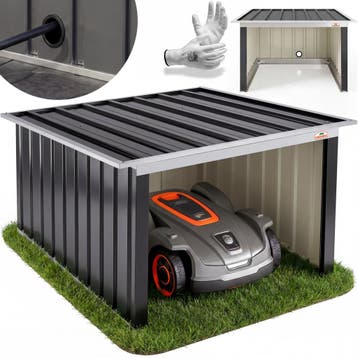 Robotmaaier Garage Antraciet Metaal 89x90x54cm, Verzenden, Nieuw