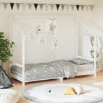 vidaXL Kinderbedframe 80x200 cm massief grenenhout wit, Kinderen en Baby's, Kinderkamer | Bedden, Verzenden, Nieuw