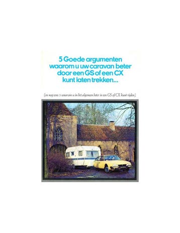 1978 CITROËN GS / CX BROCHURE NEDERLANDS, Nieuw, Author