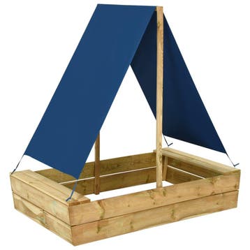vidaXL Zandbak met dak 80x60x97,5 cm geïmpregneerd, Kinderen en Baby's, Speelgoed | Buiten | Zandbakken, Verzenden, Nieuw
