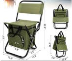 Opvouwbare Campingstoel met Koeltas Rugleuning Outdoor, Verzenden, Nieuw