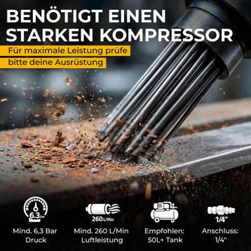 Naaldbikhamer met Extra Opzetstuk Zwart Blauw (Gereedschap), Verzenden, Nieuw